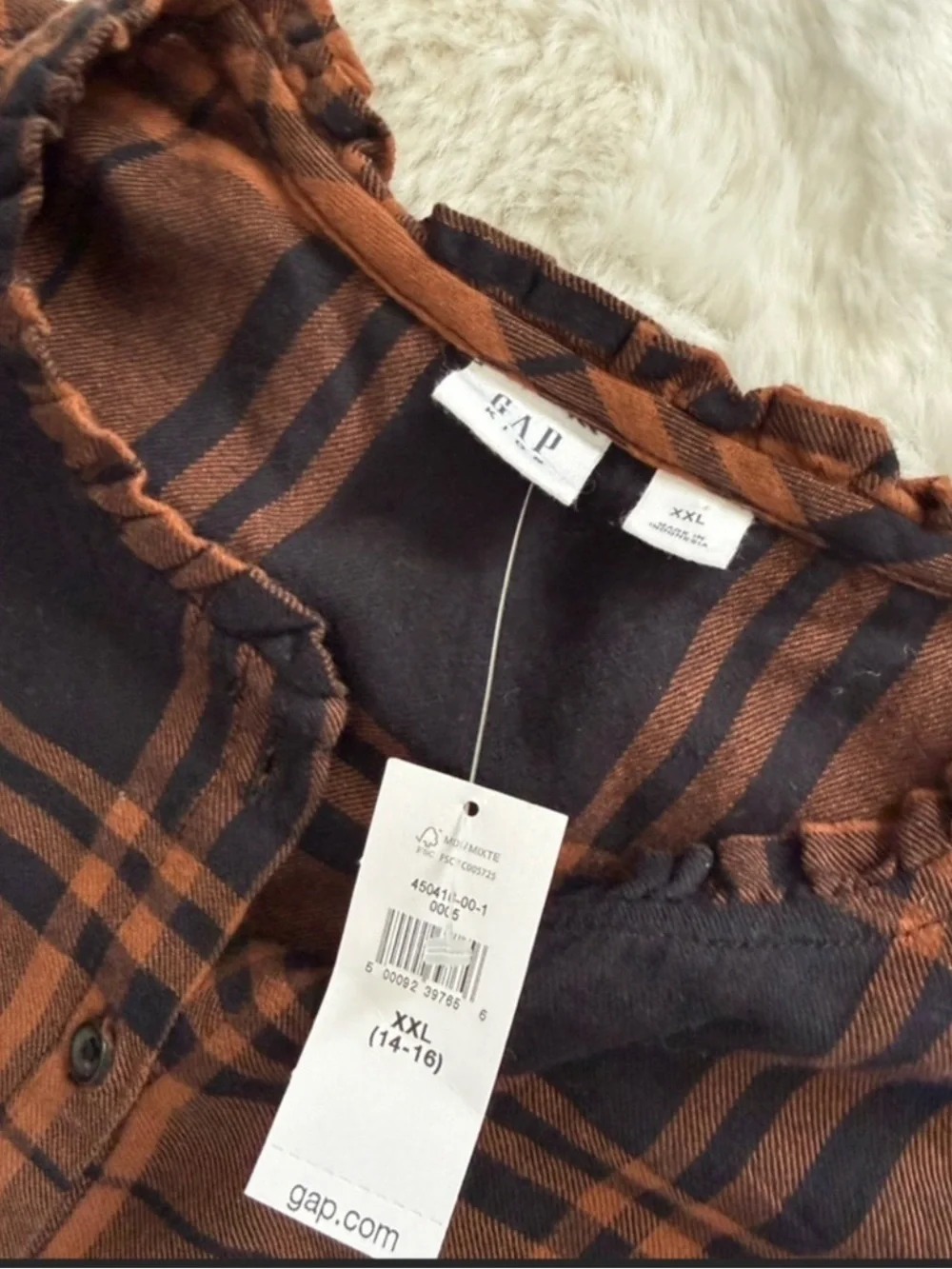 NWT GAP Kids Checkered Flannel Dress